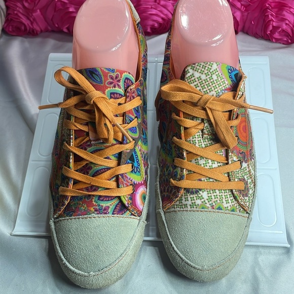 (A2) DESIGUAL, multi-coloured printed sneakers,‎ size 40/9 USA - Picture 6 of 13